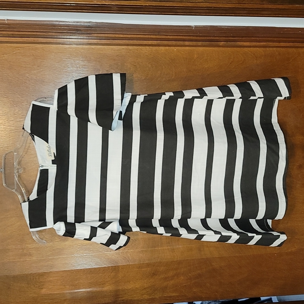 Black &White Striped Tunic/Dress